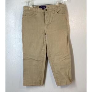 NYDJ Womens Jeans Size 8 Tan Crop Denim Lift Tuck Technology